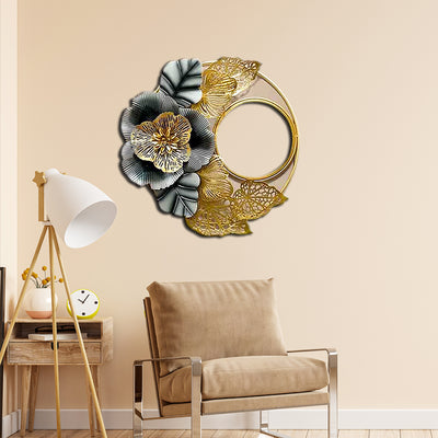 Flower's rounded Large Metal Wall Art