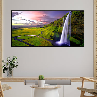 Amazing Waterfall Canvas Floating Frame Wall Painting