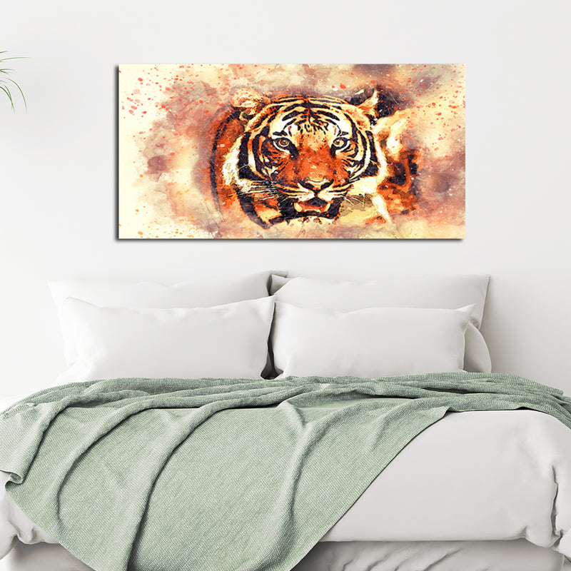 Abstract Tiger Face Canvas Wall Painting
