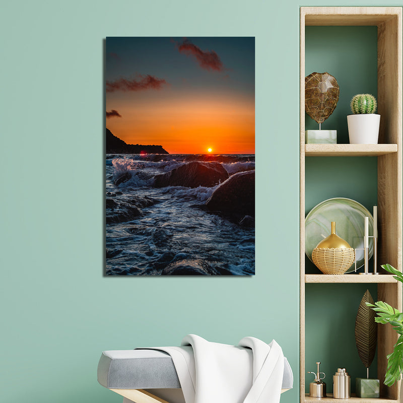 Beach Sunset View Canvas Wall Painting