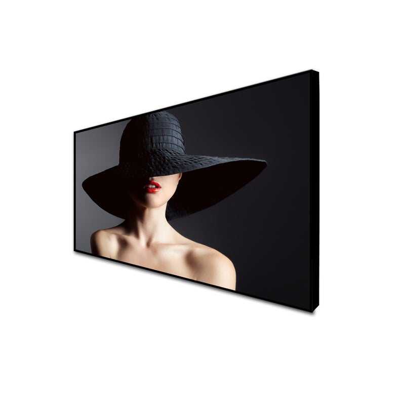 Bold Lady Floating Frame Canvas Wall Painting