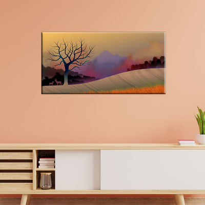 Illustration Of Tree Canvas Wall Painting