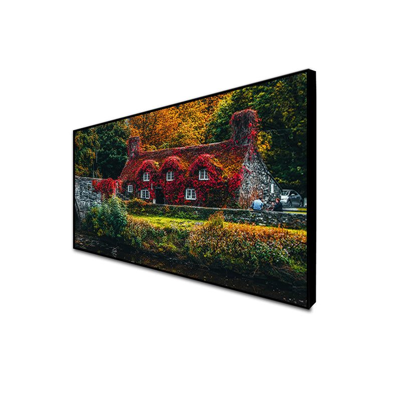 A Beautiful Flower Scenery Canvas Floating Frame Wall Painting