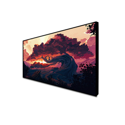 Giant Tree Abstract Canvas Floating Frame Wall Painting