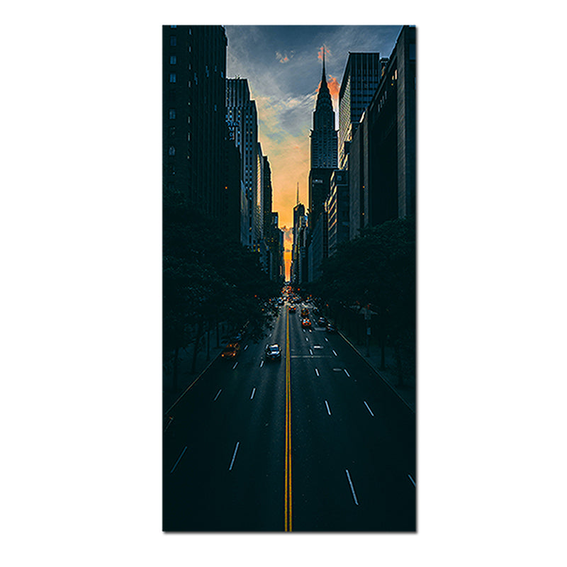 City Street View Canvas Wall Painting