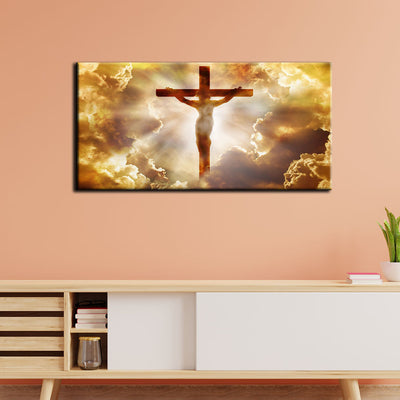 Jesus Christ Hanging On Cross Canvas Wall Painting