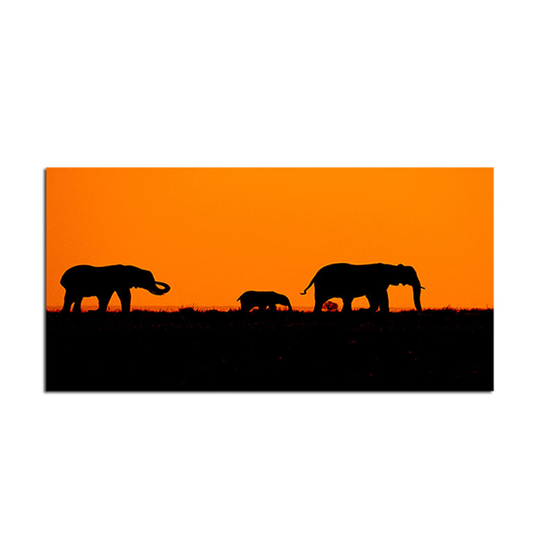 Family Of Elephant Canvas Wall Painting
