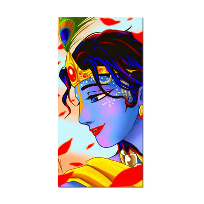 Illustration Krishna Canvas Wall Painting