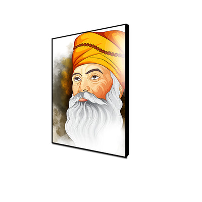 Guru Nanak Dev Sikh Oil Color Floating Canvas Wall Painting