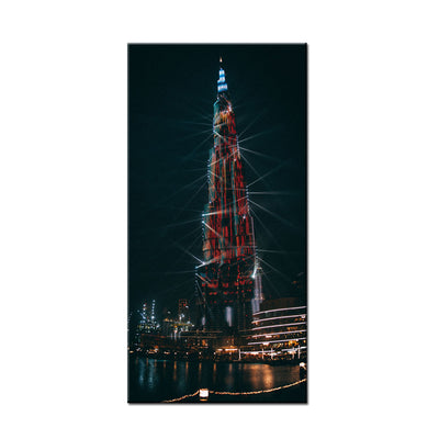 Burj Khalifa light up at night  Canvas Wall Painting
