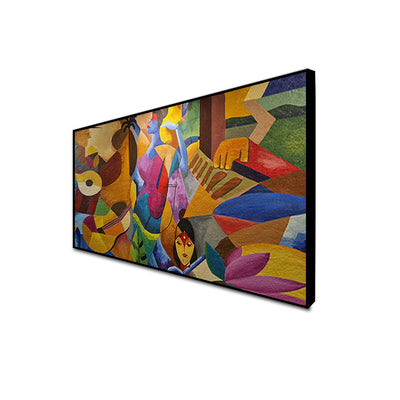 Modern Art Abstract Canvas Floating Frame Wall Painting