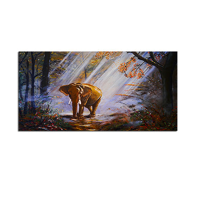 Artistic Elephant Canvas Wall Painting
