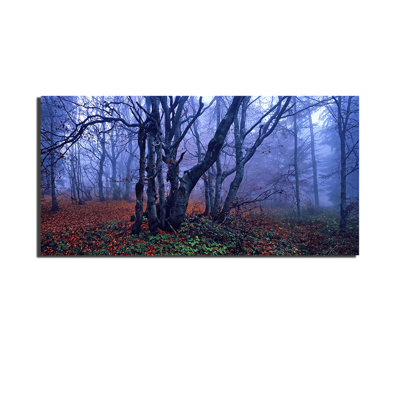 Blue Forest Scenery Canvas Wall Painting