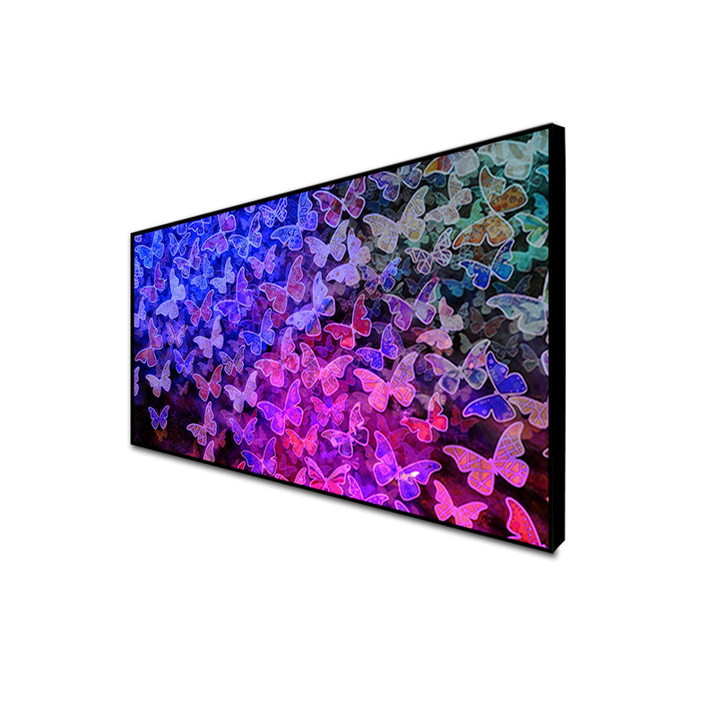 2D Butterfly Canvas Floating Frame Wall Painting