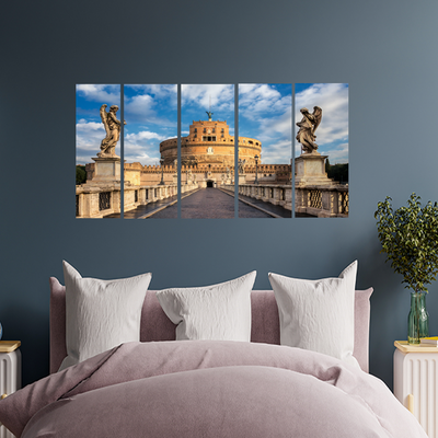 Adrian Park Monument Art Canvas Wall Painting - With 5 Panel