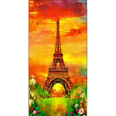 Eiffel tower In Sunset Canvas Wall Painting
