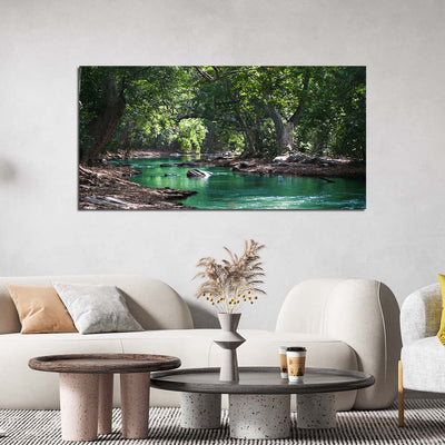 Forest Scenery Print On Canvas Wall Painting