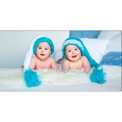 Cute Baby Twins Canvas Wall Painting