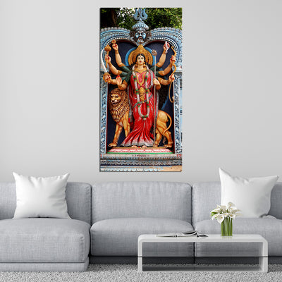 Goddess Durga Statue Canvas Wall Painting