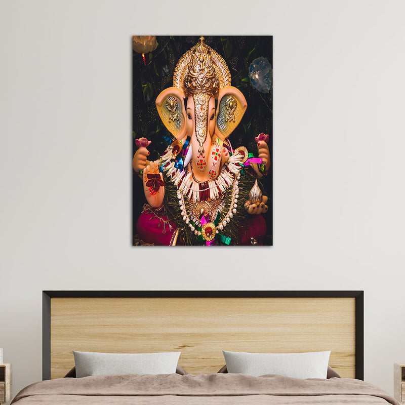 Ganesh Ji  Printed On Canvas Wall Painting