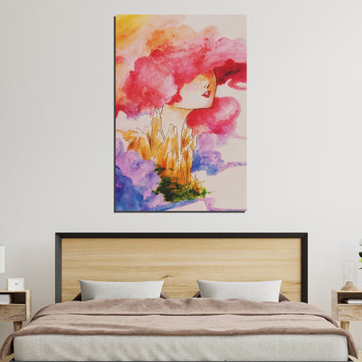 Abstract Lady Canvas Wall Painting