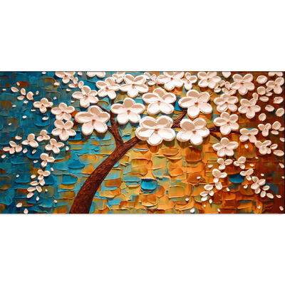 3-D Flower Abstract Canvas Wall Painting