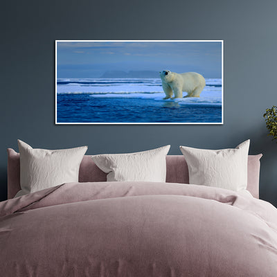 Big Polar Bear Canvas Floating Frame Wall Painting