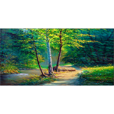 Green Forest Canvas Wall Painting