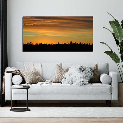 Dark Sunset Scenery Canvas Wall Painting