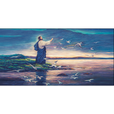 Jesus Near The Sea Canvas Wall Painting