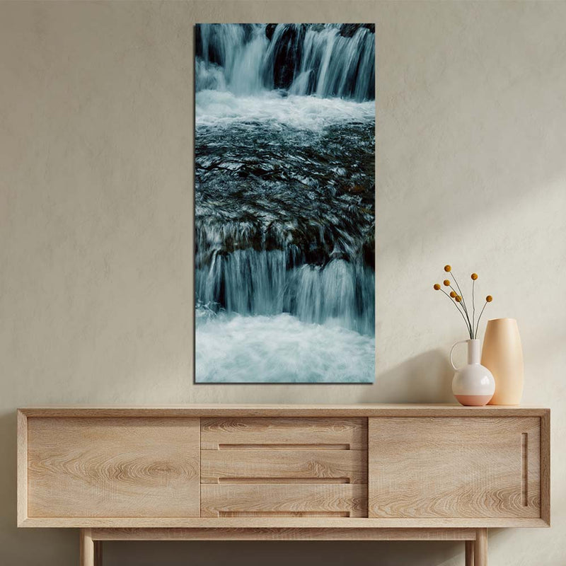 Amazing Water Fall Print On Canvas Wall Painting