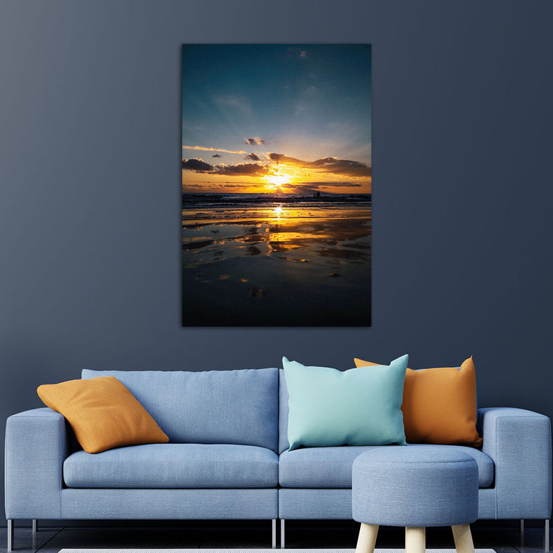 Beautiful Sunset Print On Canvas Wall Painting