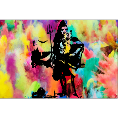 Abstract Shiva Canvas Wall Painting