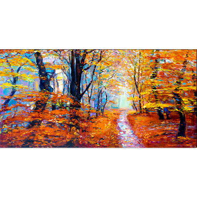 Forest In Autumn Canvas Wall Painting