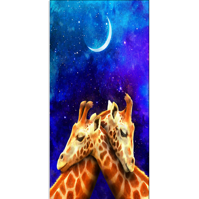 Couple Of Giraffe Canvas Wall Painting