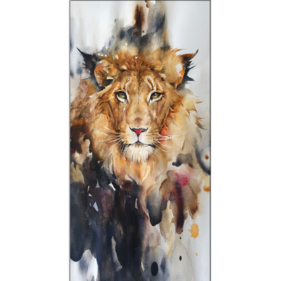 Abstract Lion Canvas Wall Painting