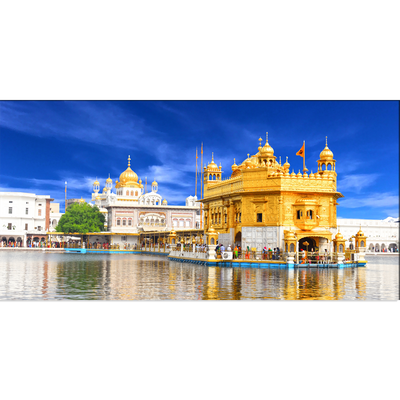 Morning View At Golden Temple In Amritsar Canvas Wall Painting