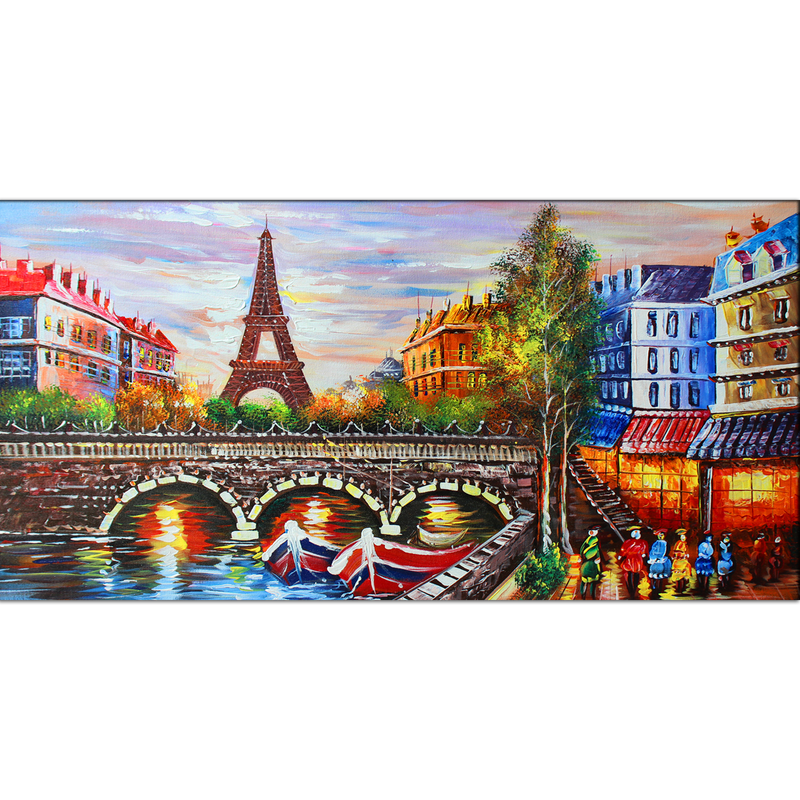 Eiffel Tower Sea View Canvas Wall Painting
