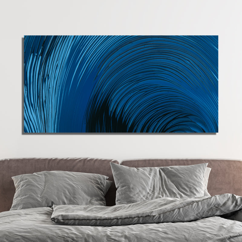 3D Blue Abstract Canvas Wall Painting