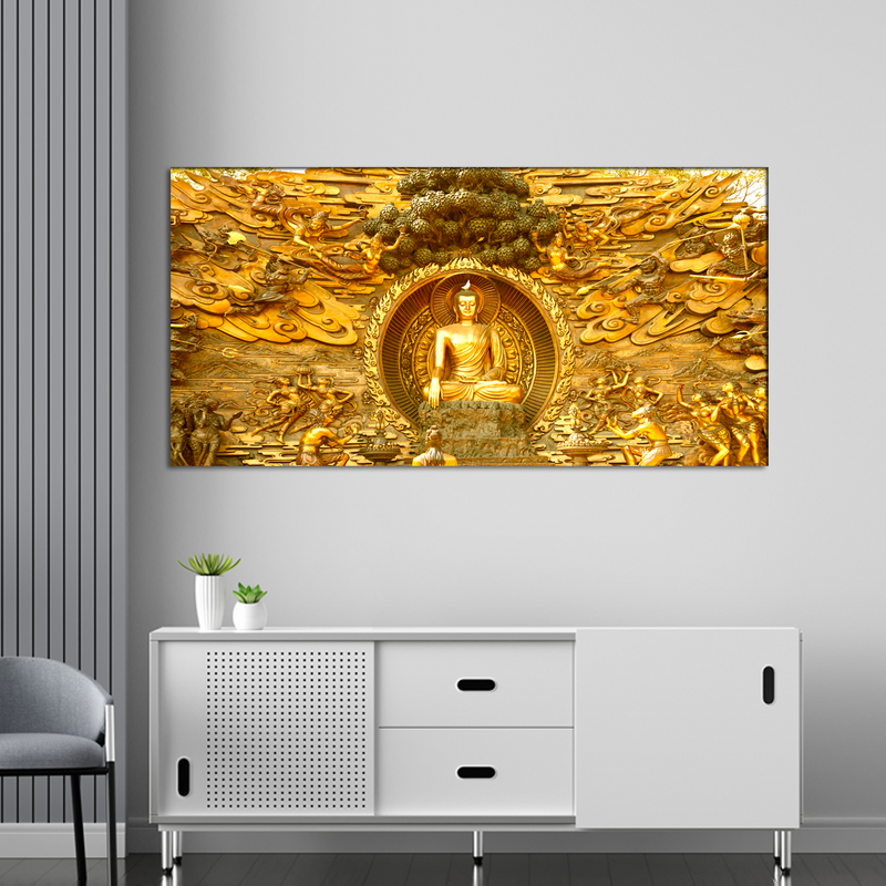 Golden Buddha Canvas Wall Painting