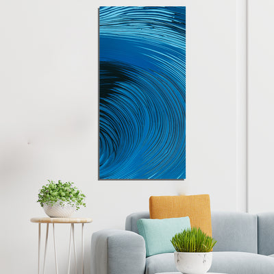 3-D Blue Abstract Canvas Wall Painting