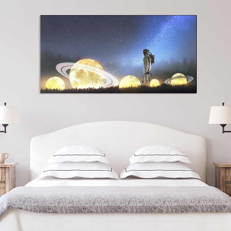Astronaut and Space Canvas Wall Painting