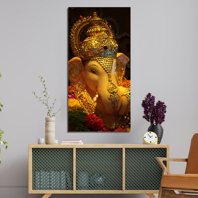 Lord Ganesha Print On Canvas Wall Painting