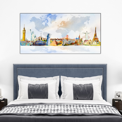 Big Panoramic Famous Monument Canvas Wall Painting
