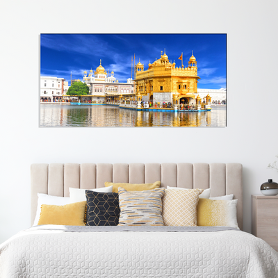 Morning View At Golden Temple In Amritsar Canvas Wall Painting