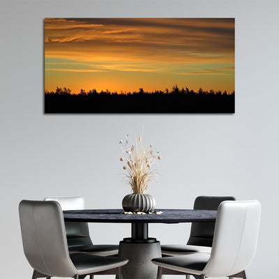 Dark Sunset Scenery Canvas Wall Painting