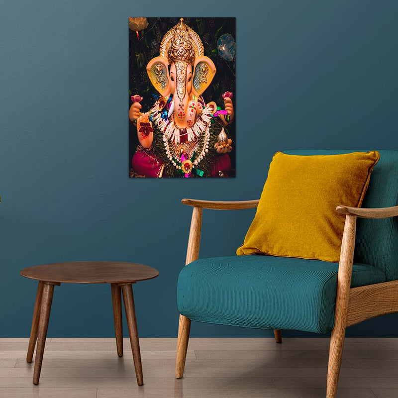 Ganesh Ji  Printed On Canvas Wall Painting
