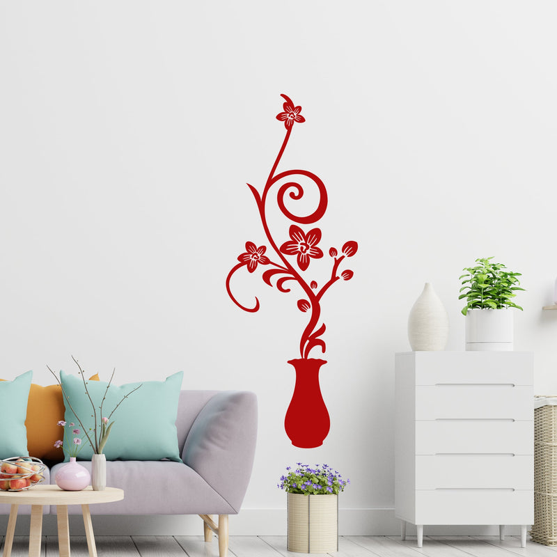 Flower Pot Premium Quality Wall Sticker