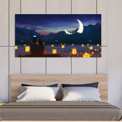 Couple Night scenery Canvas Wall Painting