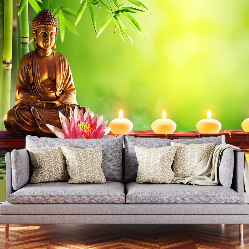 Buddha Spiritual Digitally Printed Wallpaper